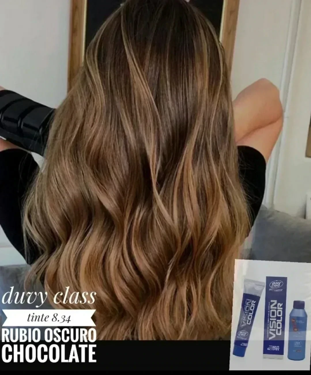duvy class tinte 8.34 rubio claro chocolate