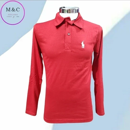 Playera T- M Polo manga larga 