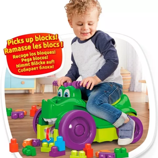 Correpasillos cocodrilo con Mega Bloks