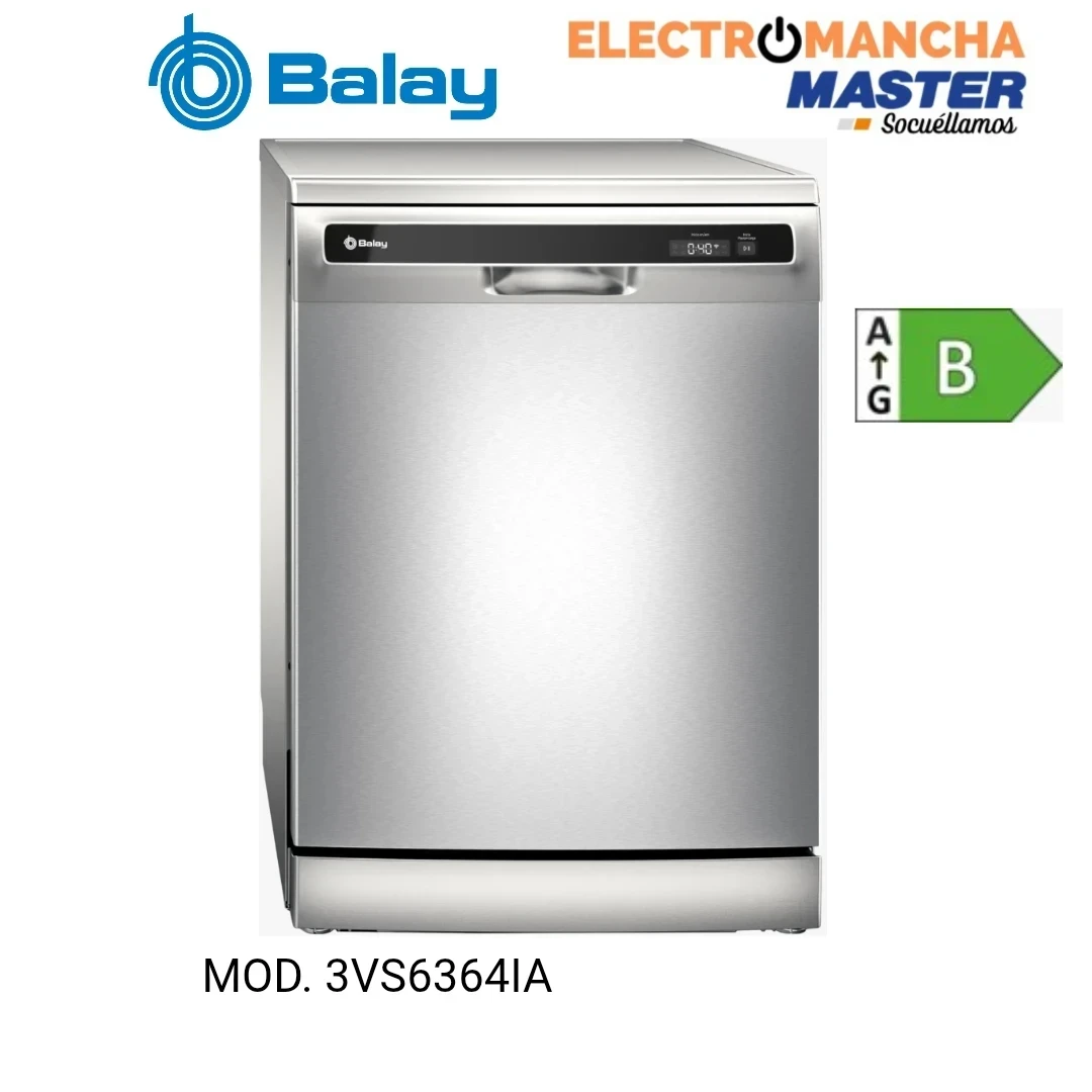 LAVAVAJILLAS BALAY 3VS6364IA INOX. 14 CUB. CLASE B