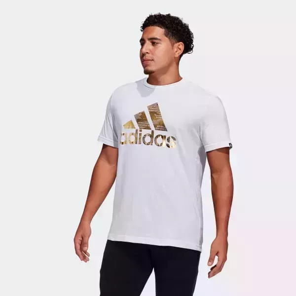 Polera Adidas logo Metalizado 