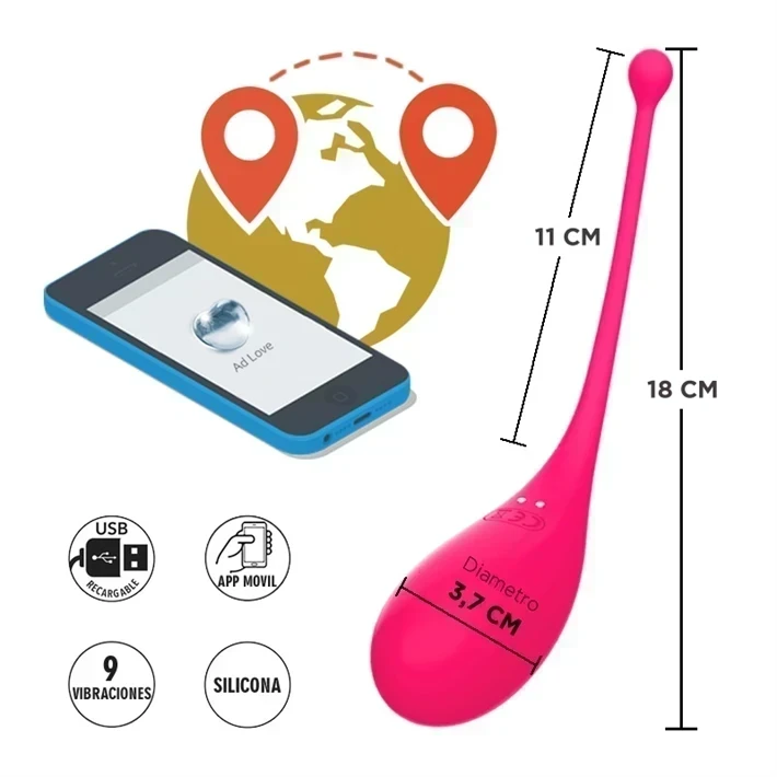 Estimulador femenino con control via bluetooth y carga USB