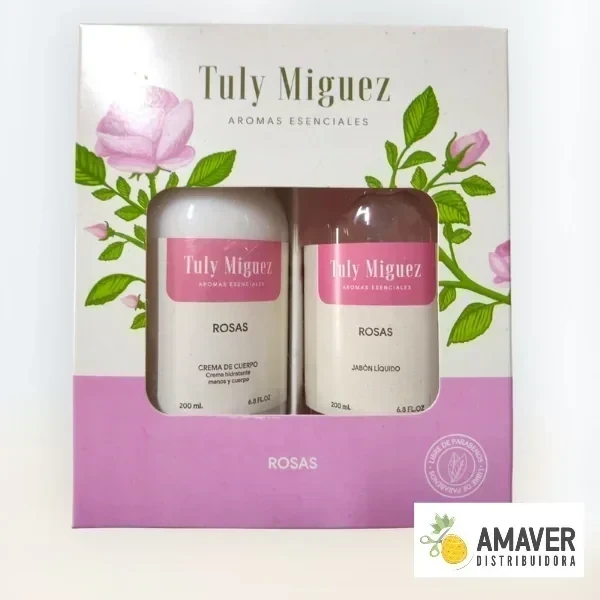 CREMA CUERPO  200ML + JABÓN LÍQUIDO 200ML ROSAS