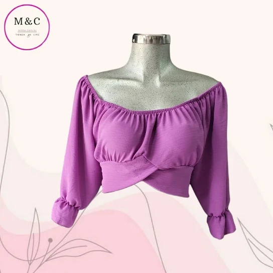 Blusa hombros descubiertos manga 3/4