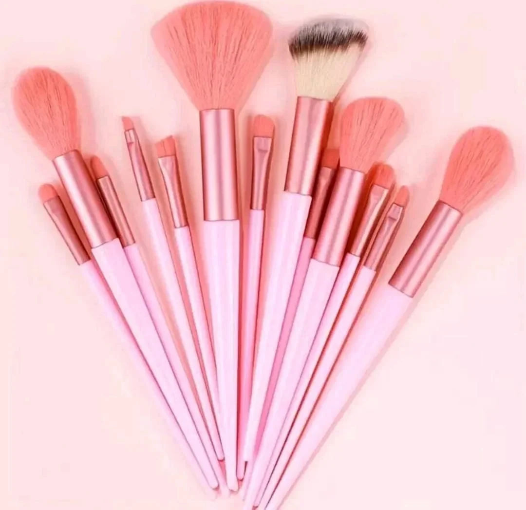 Set de brochas rosas de 13 piezas  2