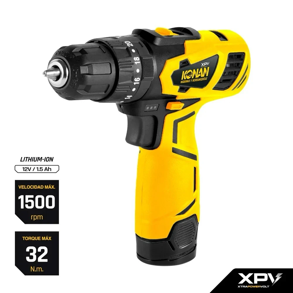 TALADRO DE IMPACTO PERCUTOR A BATERÍA 12V KONAN XPV 2