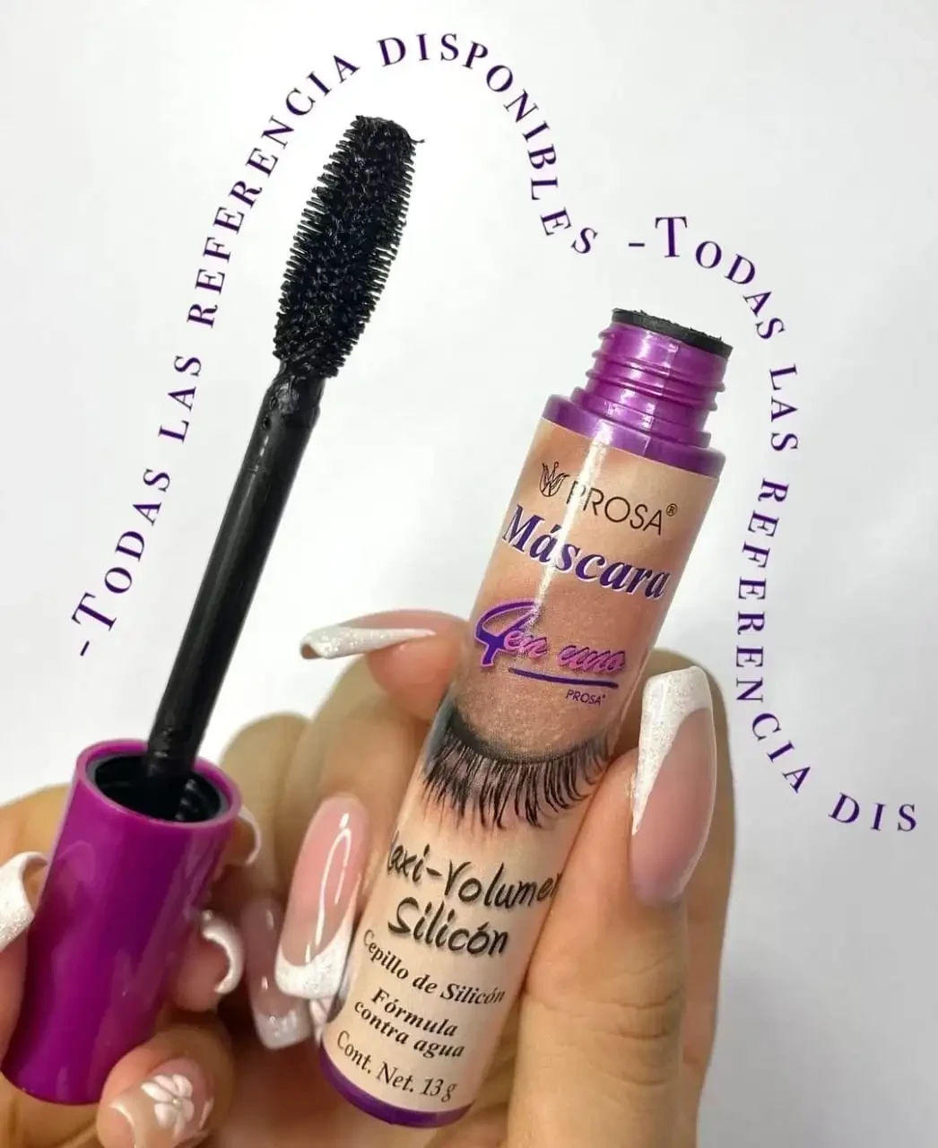 prosa pestañina maxi-volumen cepillo silicon tapa fucsia