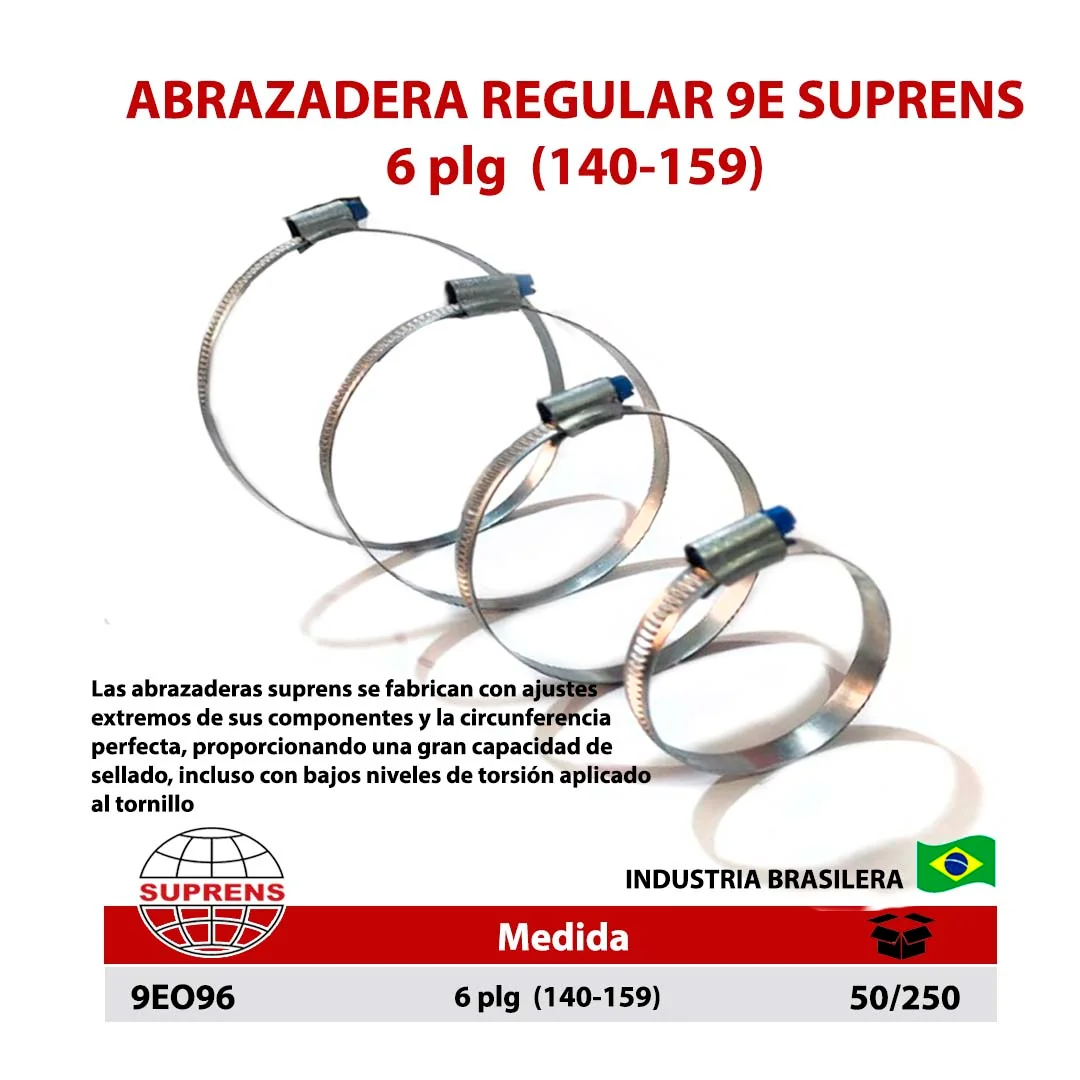 ABRAZADERA Estampada 9E SUPRENS 6" (140-159)