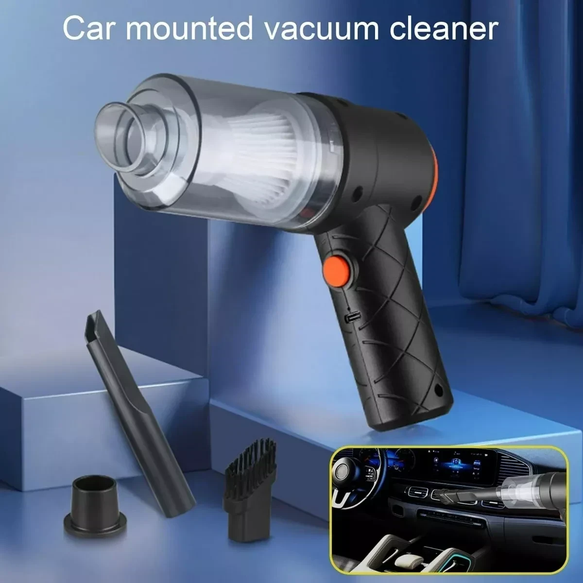 Aspiradora Inalámbrica Portátil Auto Hogar Usb Recargable 5