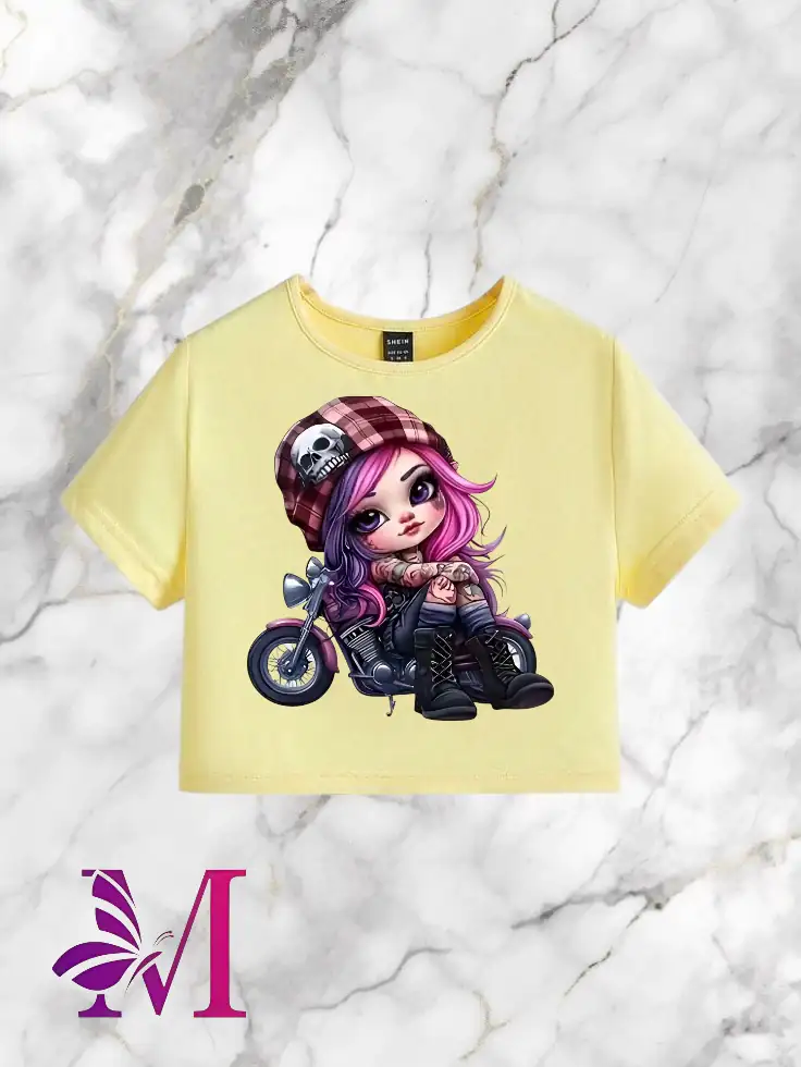 Crop Top BikerGirl