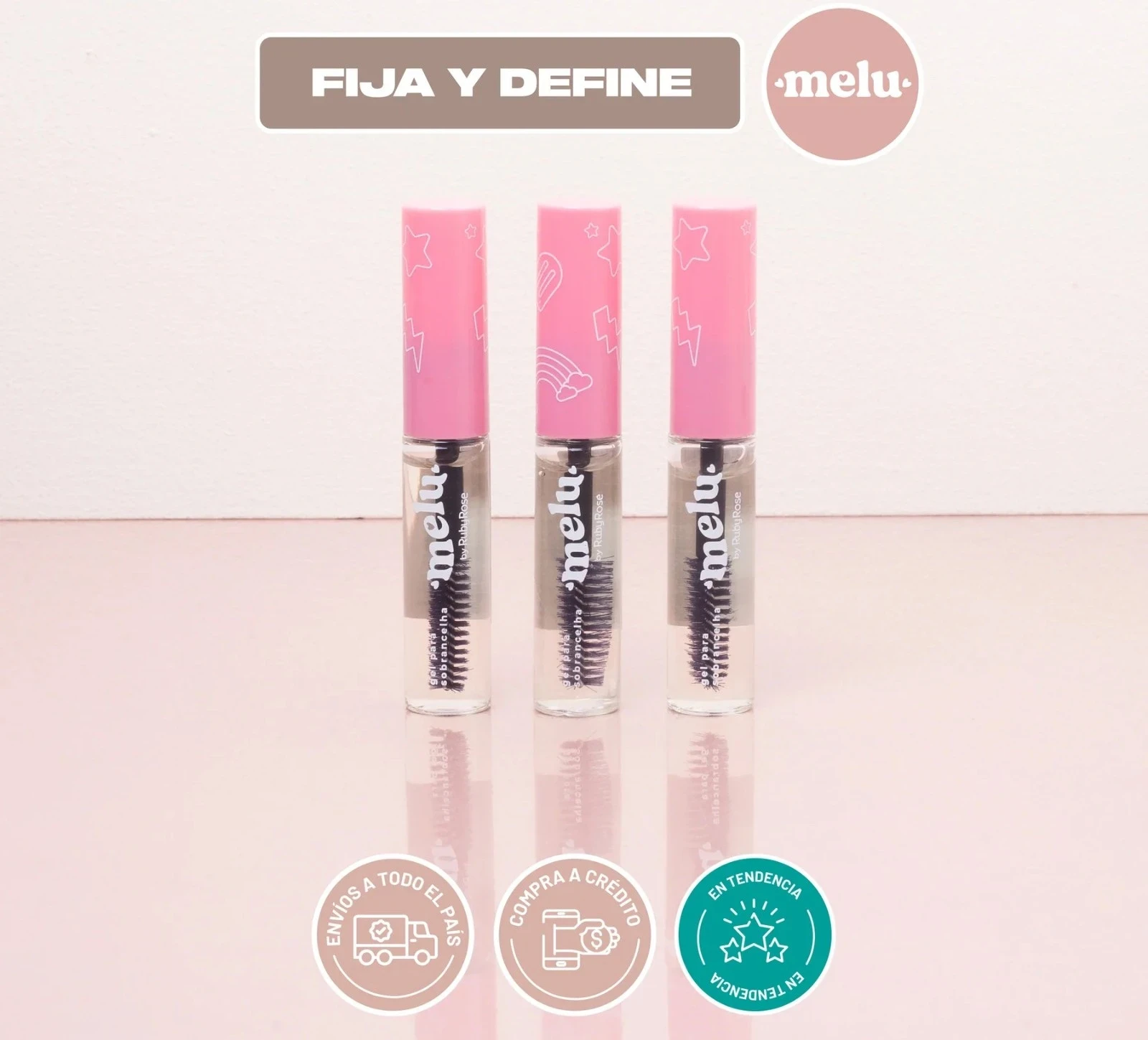 Gel fijador de cejas y pestañas de Melu 2