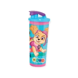 VASOS ALTOS CON TAPA PAW PATROL NIÑA 473ML PLASTICO