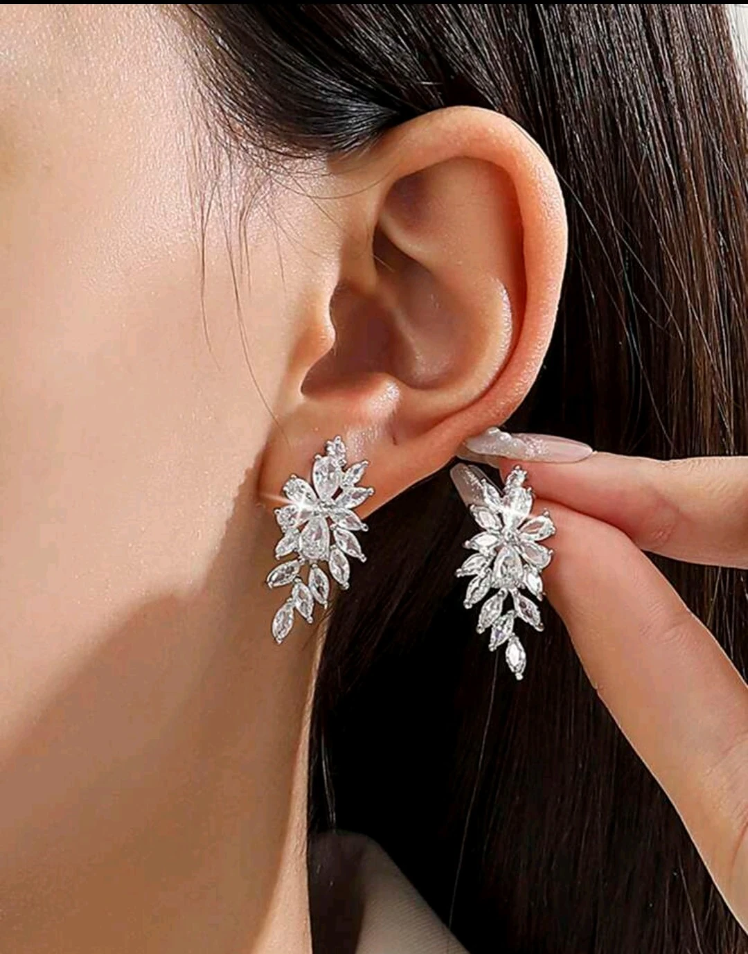 Aretes flor colgante 2