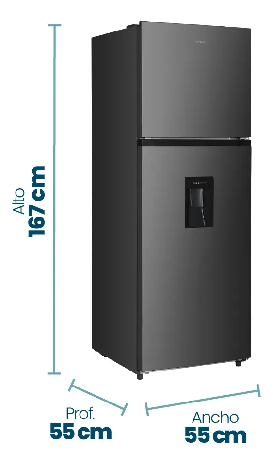 Heladera Philco Top Mount con Dispenser No Frost 281L INOX- PHNT267XD2 2