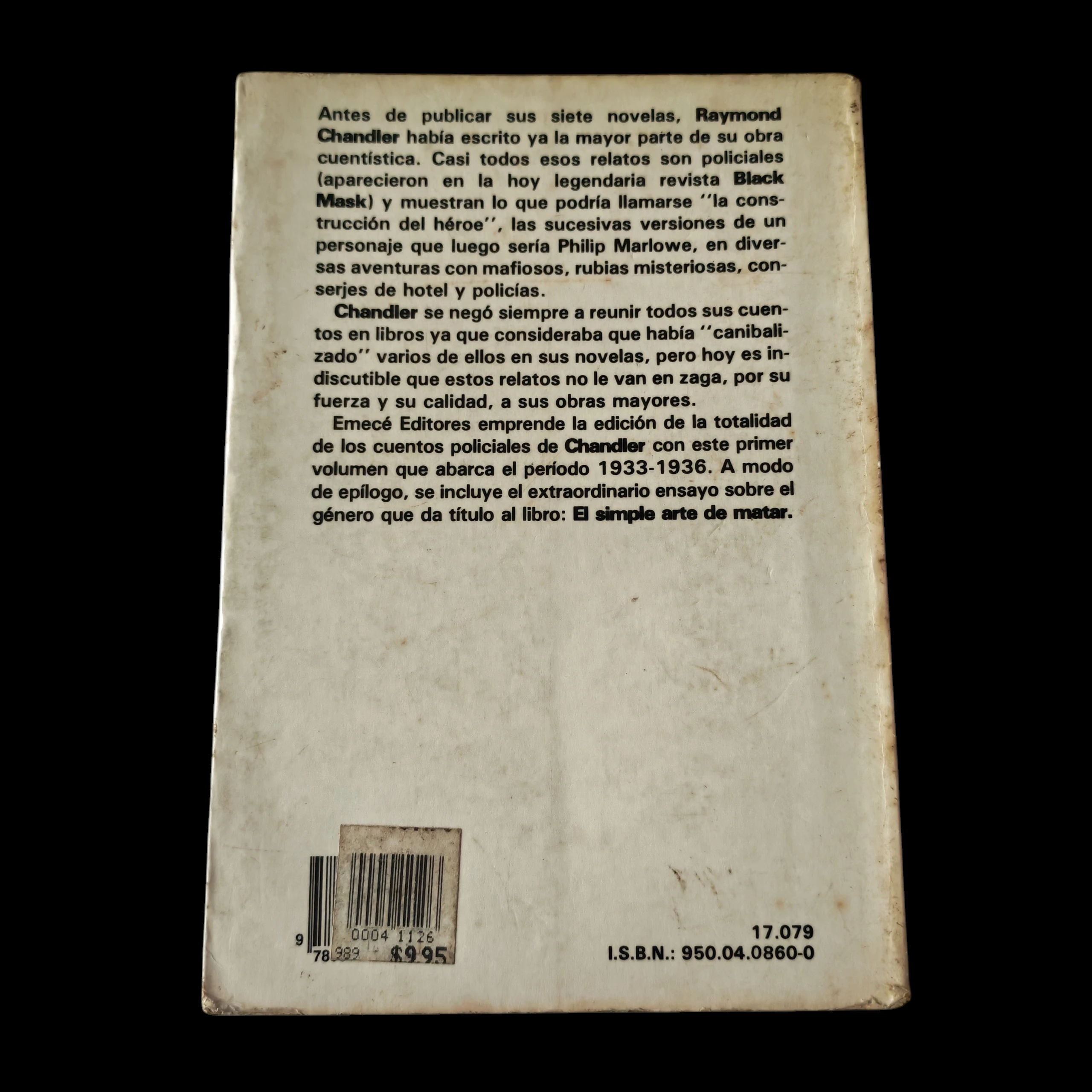 El simple arte de matar, Raymond Chandler usado  2