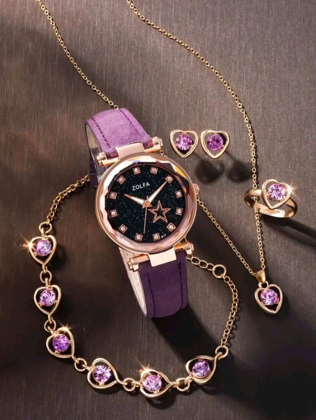Set de 5 piezas de reloj y joyas  2
