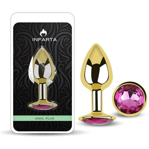 Anal Plug Eros Gold Metal Medium Rosy