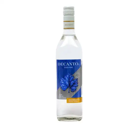 Pisco puro Quebranta Botella 750 ml Decanto