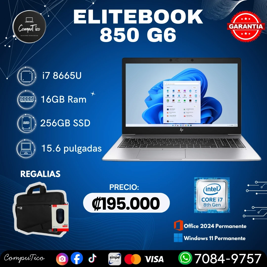 LAPTOP HP ELITEBOOK 850 G6 i7 8665U 16/256GB