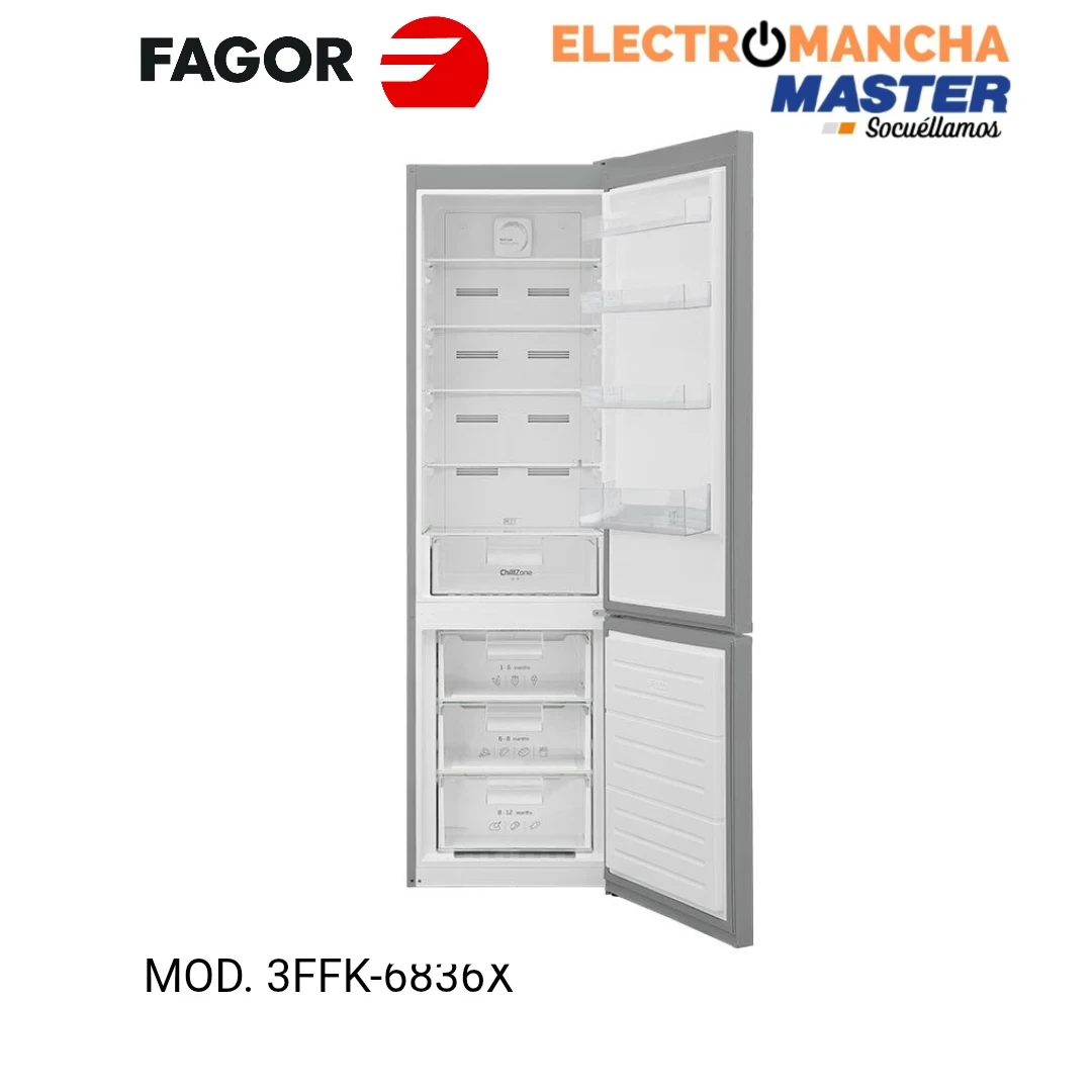 FRIGO COMBI FAGOR 3FFK6836X NO FROST 2,01X60 INOX E 3