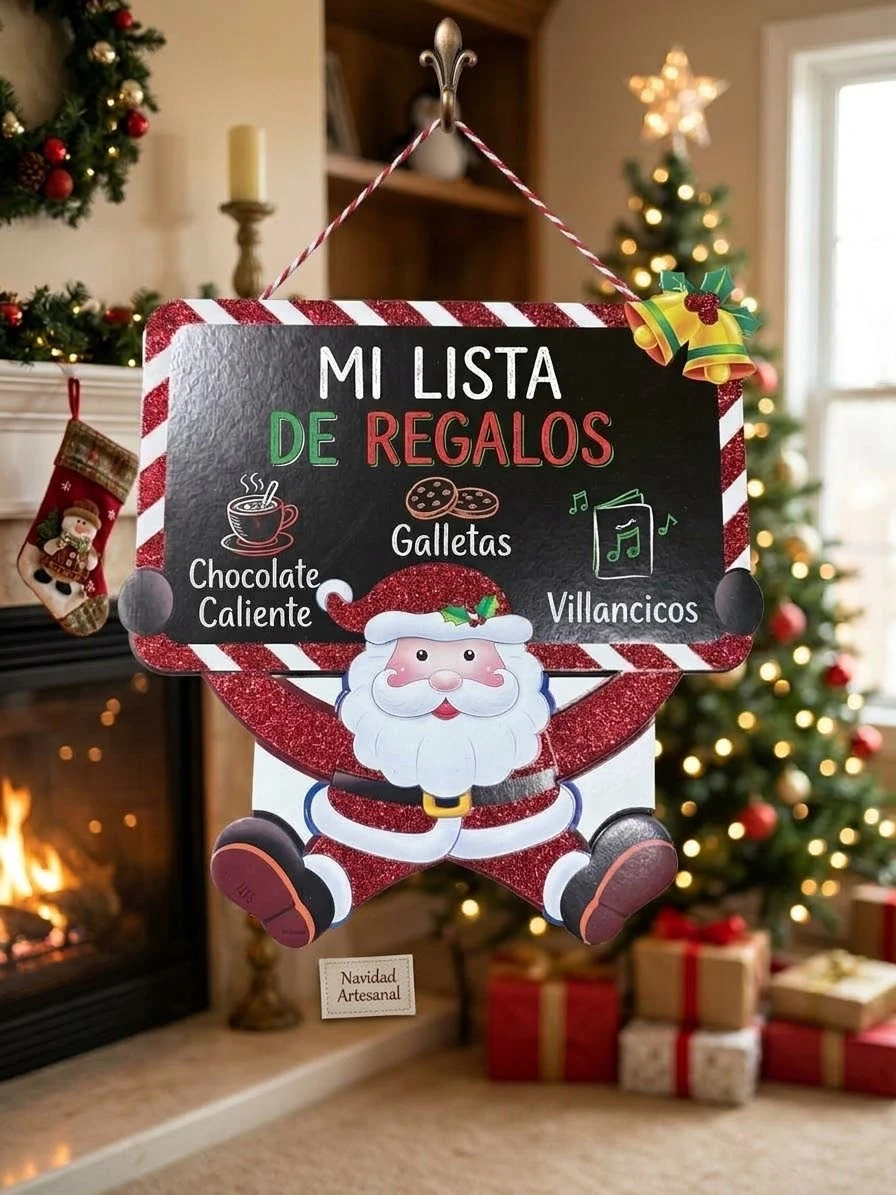 Pizarras navideñas reutilizables de tiza.