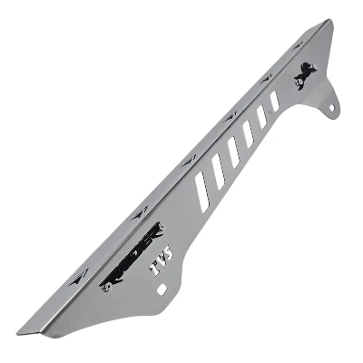 TVS RAIDER 125 Protector de cadena acero cromado logo 3d negro ML