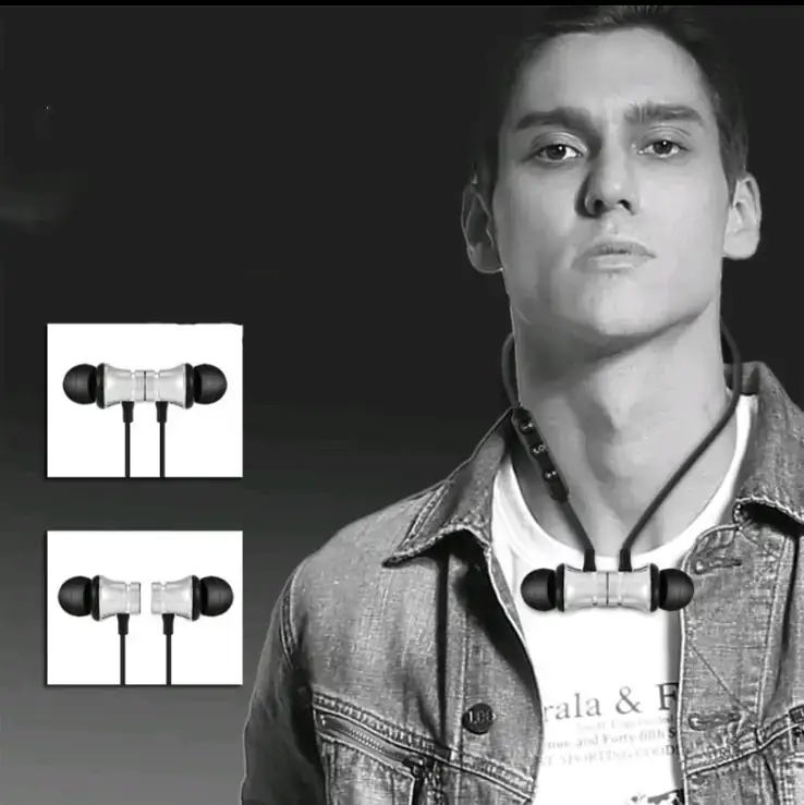 Auriculares inalámbricos, unión magnetica
