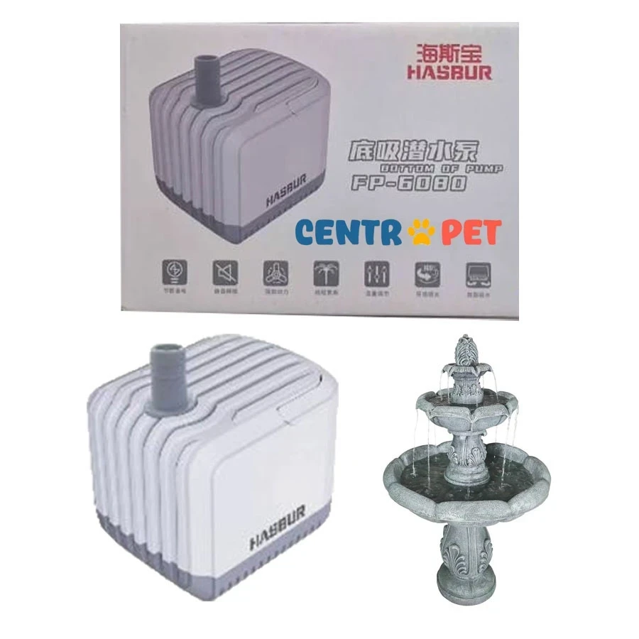 Bomba de Agua 2.2mt Hasbur Fp-6080 80w 3500l/h