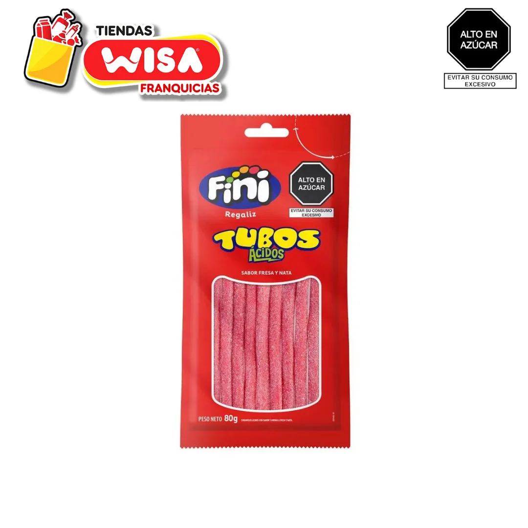 Fini Tubos Fresa Acidos 80G