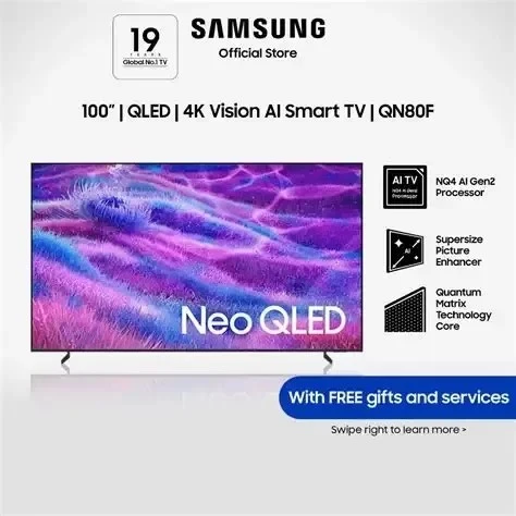 SMART TV SAMSUNG 100" NEO QLED QN80F VISION AI SMART