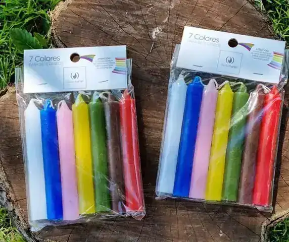 Velas 7unidades 7colores 