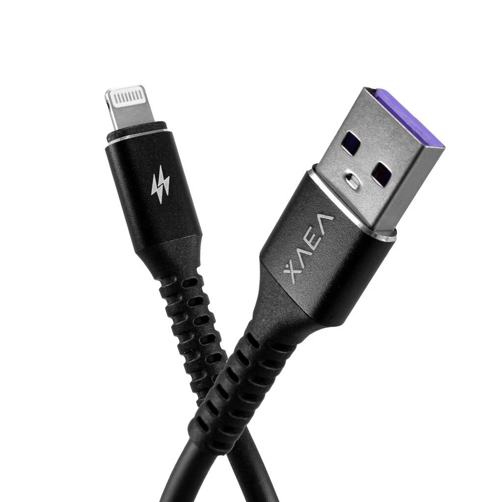 CABLE USB IPHONE MOD96 WOLVERINE – XAEA –  – 4.4 AMP – NEGRO 2