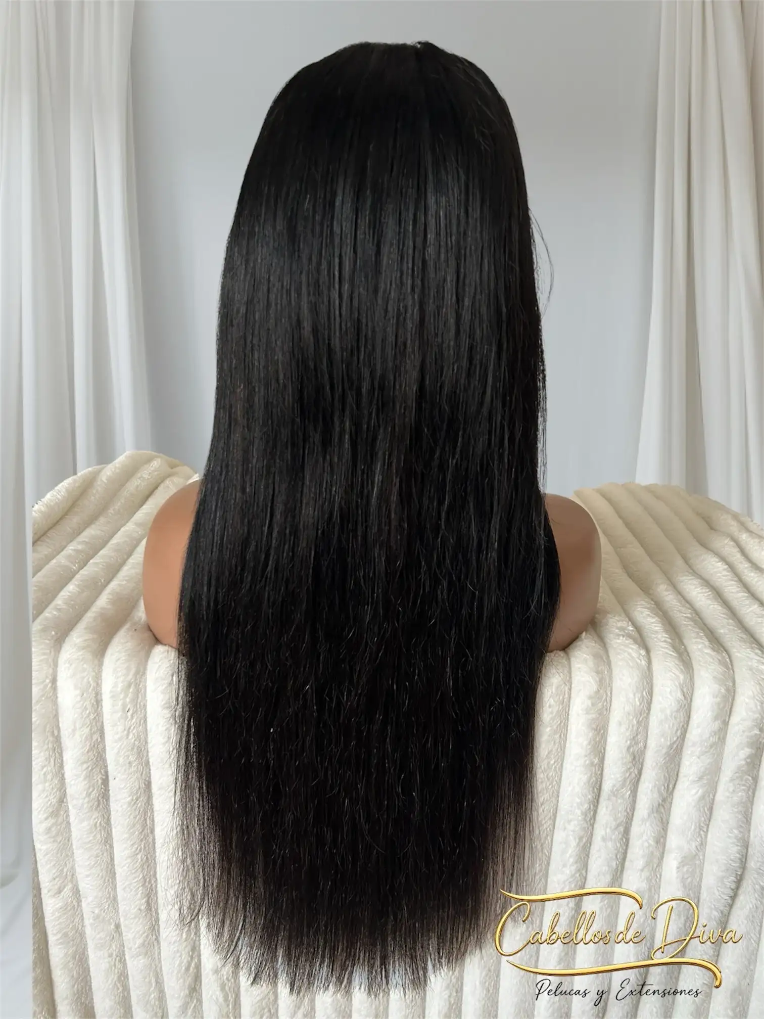 Peluca cabello humano 26 pulgadas, frontal lace 7x5 glueless, densidad media  3