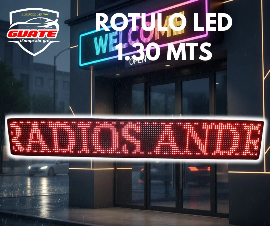 ROTULO LED PROGRAMABLE 1.30 MTS