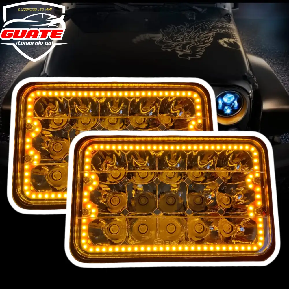 SILVINES LED 4X6 DRL AMARILLO