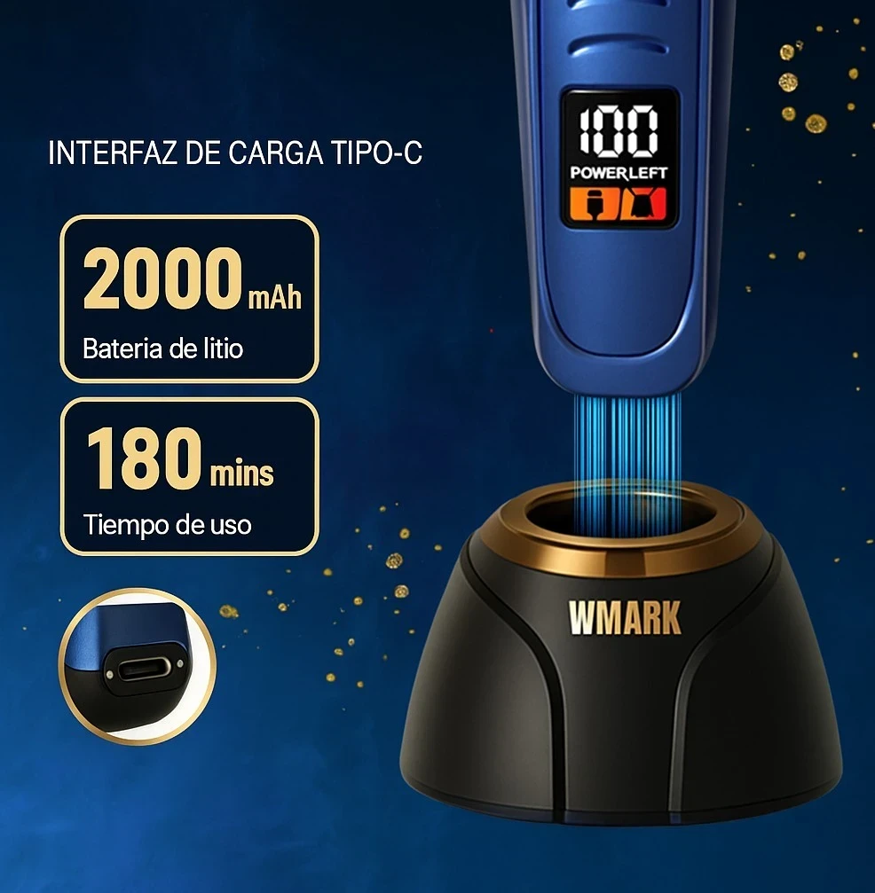 TRIMMER DE PELO INALÁMBRICA 8000 RPM WMARK 2