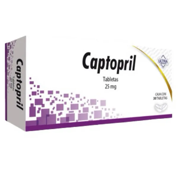 Captopril 25mg / caja con 30 tab