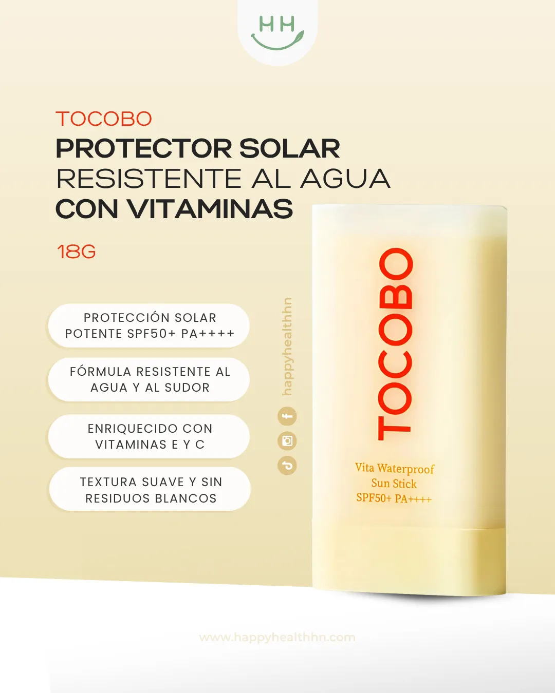 Protector Solar Tocobo Vita Waterproof Sun Stick Spf50+ 18G 3