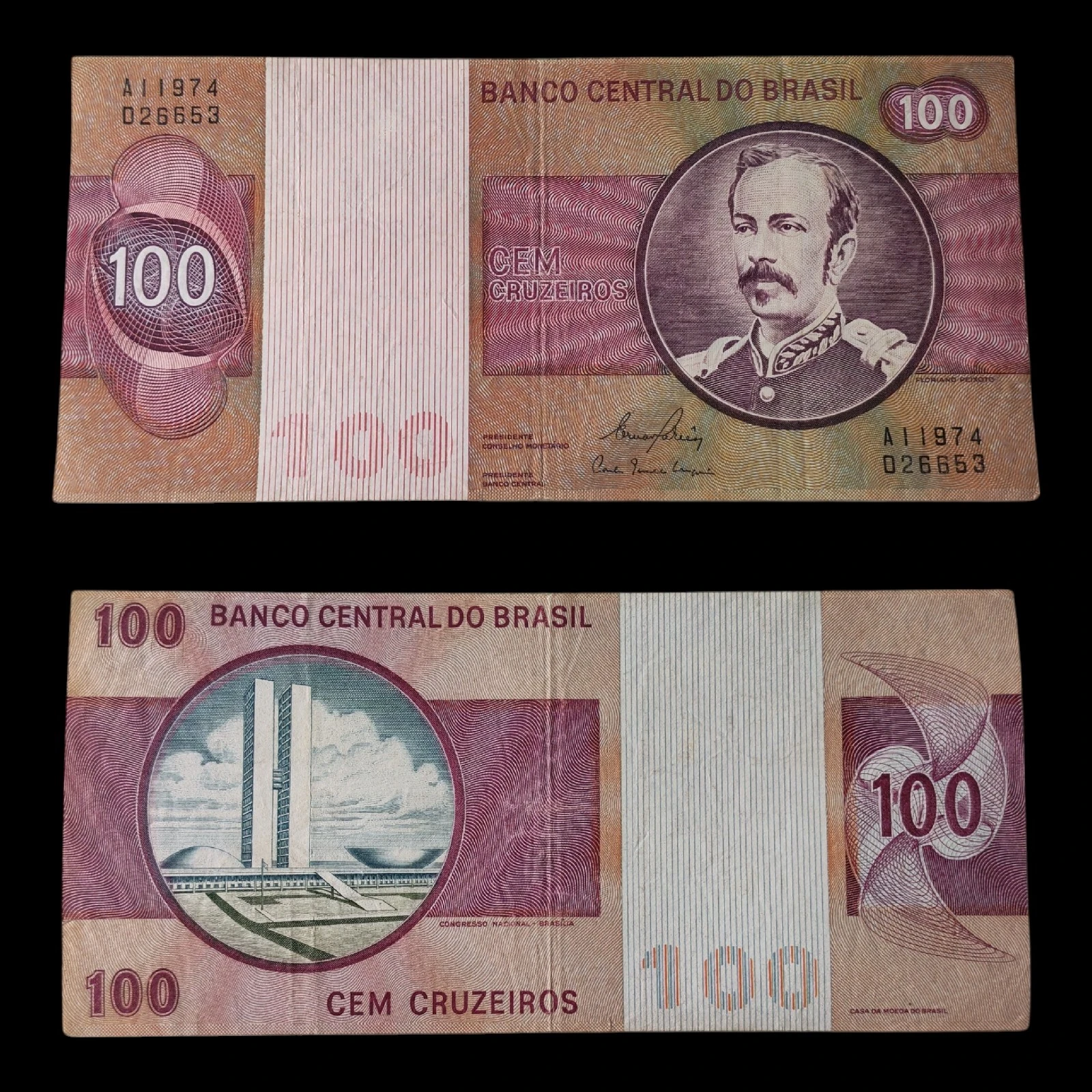 ° Brasil 100 cruzeiros Circulado 