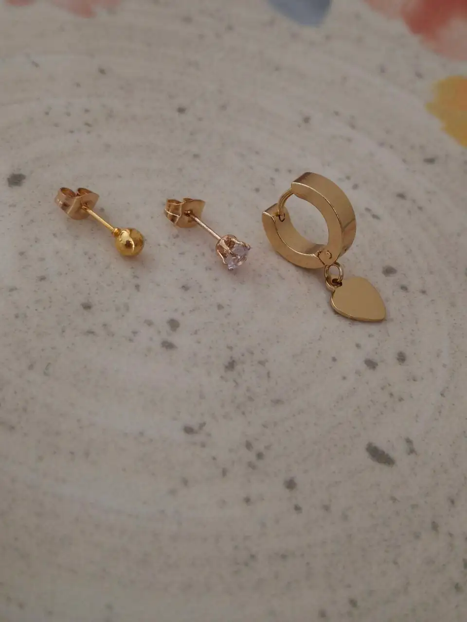 Set x3 Pares de Aretes Corazón REF: J05 4