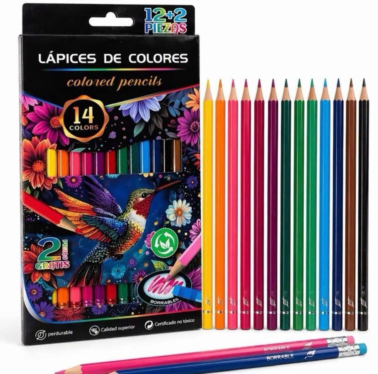 Caja de 14 colores borrables 