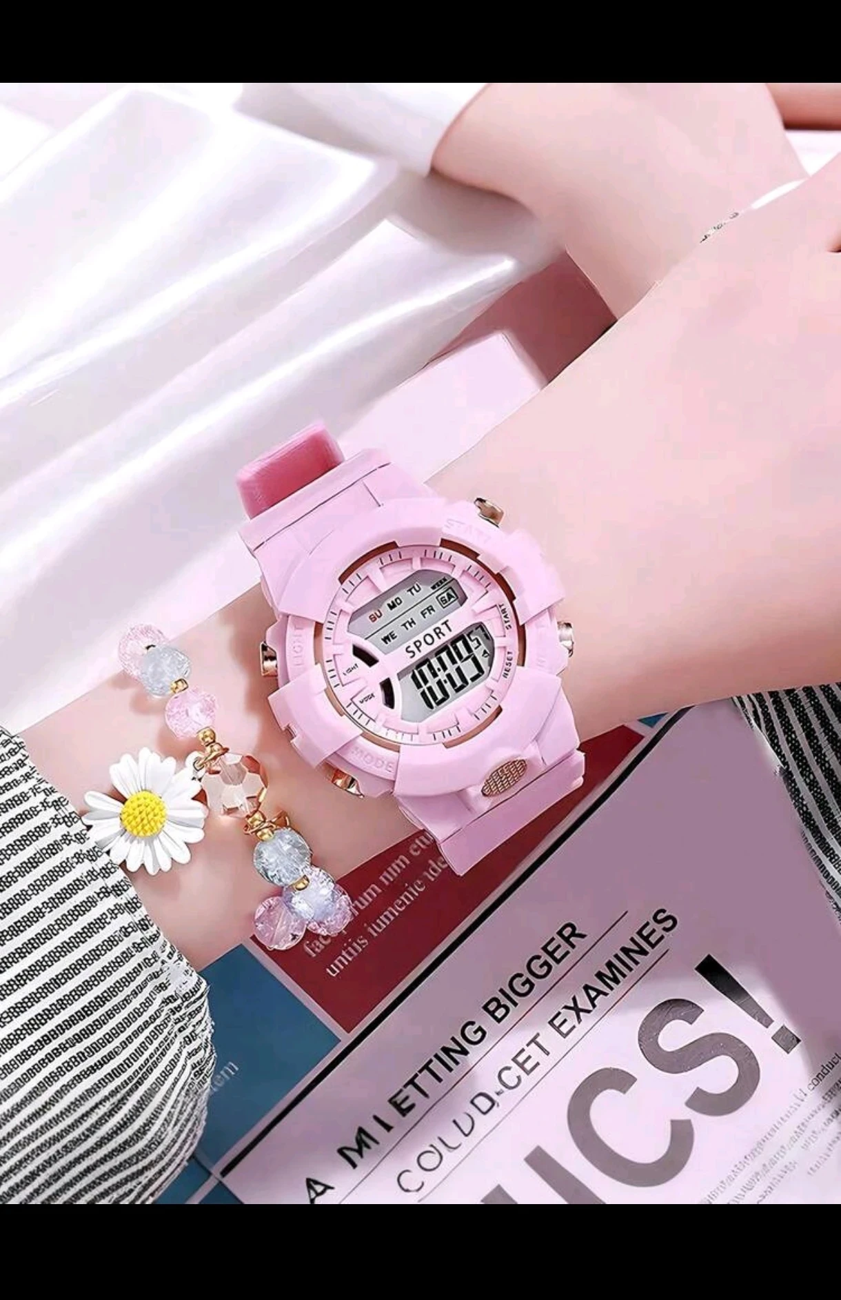 Reloj Digital Deportivo para Dama - Reloj de Pulsera Casual con Retroiluminación LED, Alarma y Calendario (Modelo 1762)