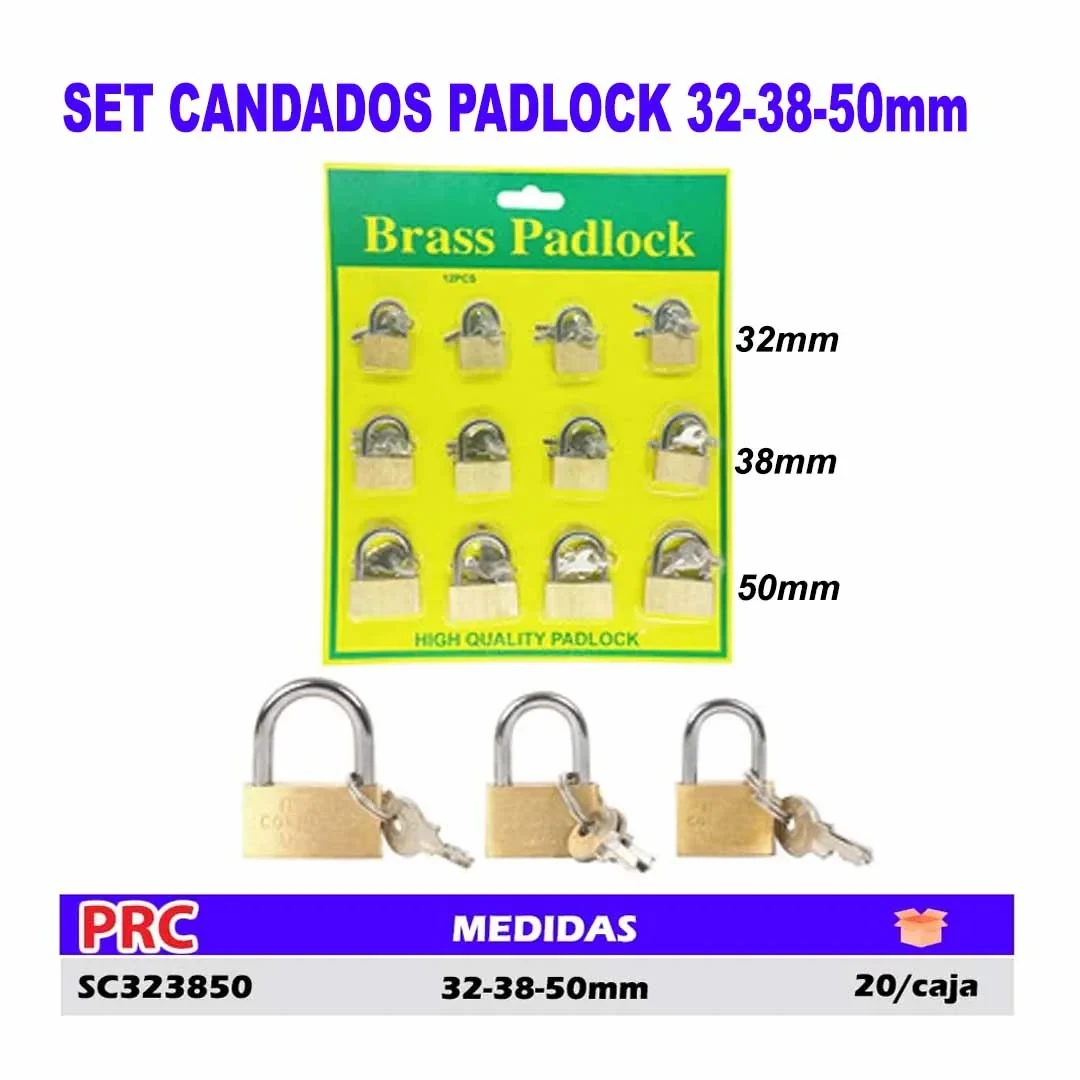 SET CANDADOS PADLOCK 32-38-50mm