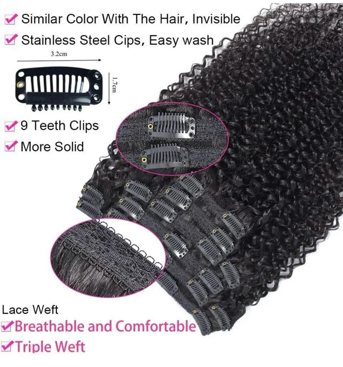 Extensiones Curly 20” 130g 2