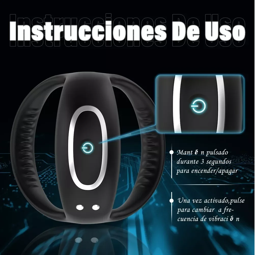 Anillo Vibrador Pene Retardador Eyaculación 5
