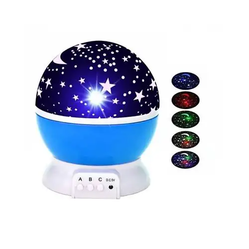 LÁMPARA PROYECTOR DE ESTRELLAS Y LUNAS GIRATORIA  2