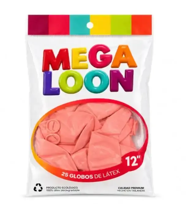 Globo latex 12" macaron 2,8 grs x 25 unidades  2