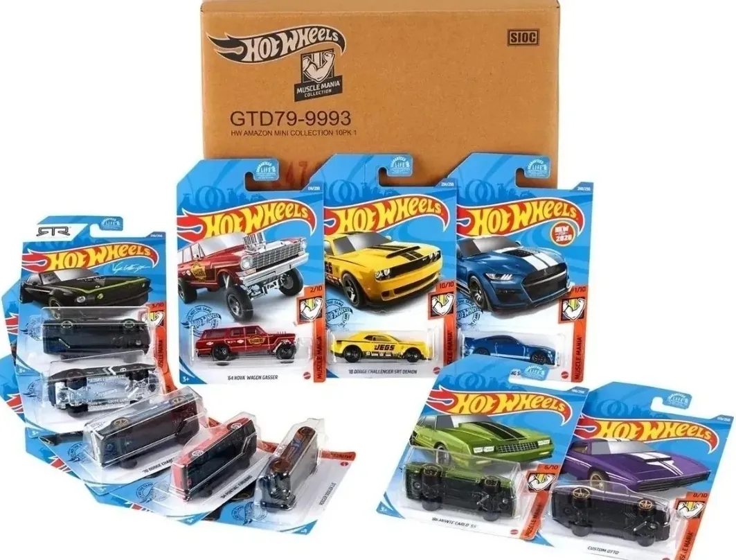 Hot Wheels Colección De Carros Muscle Mania 10 Pzas