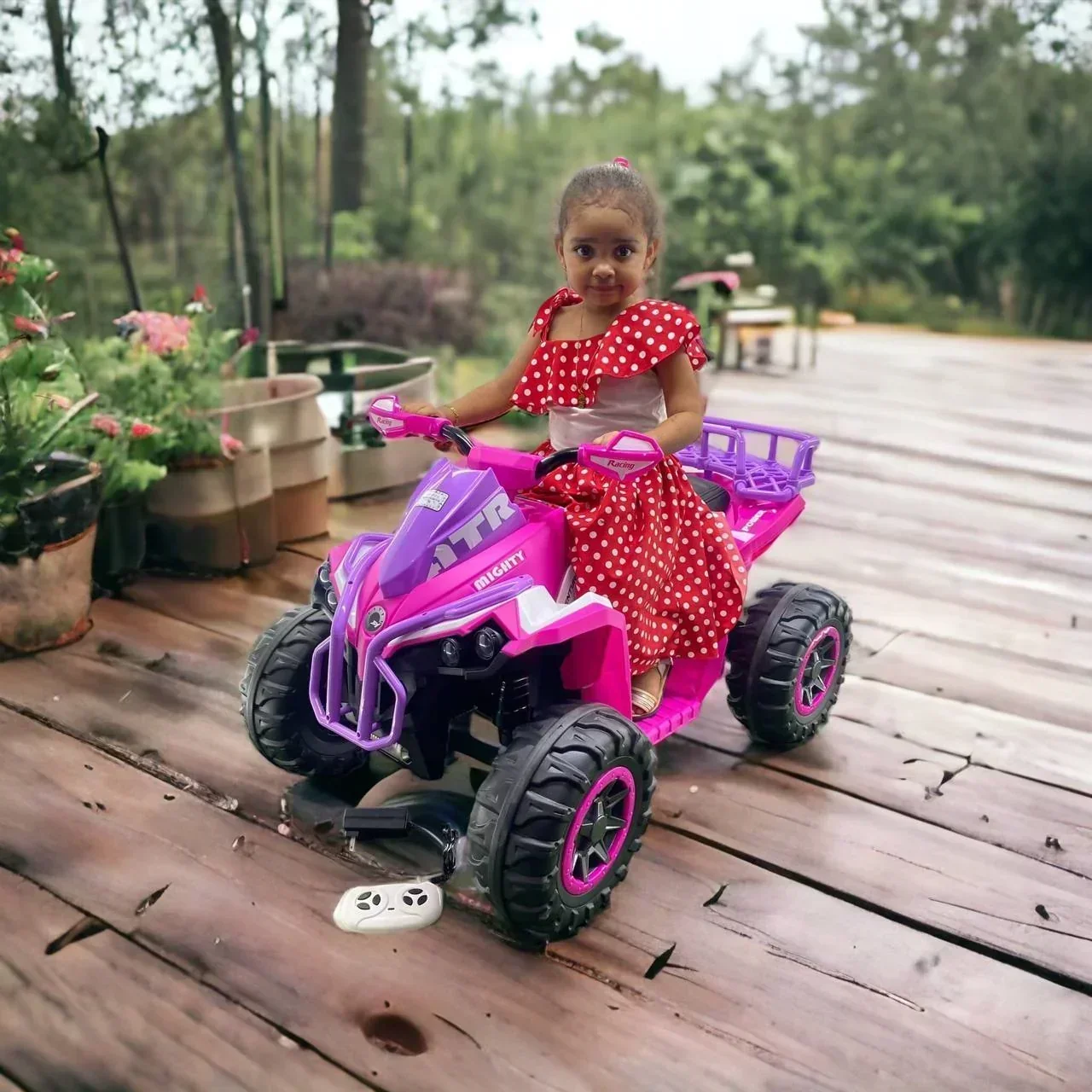 Moto A Control  Niña 7 años  Cuatrimoto Montable  4