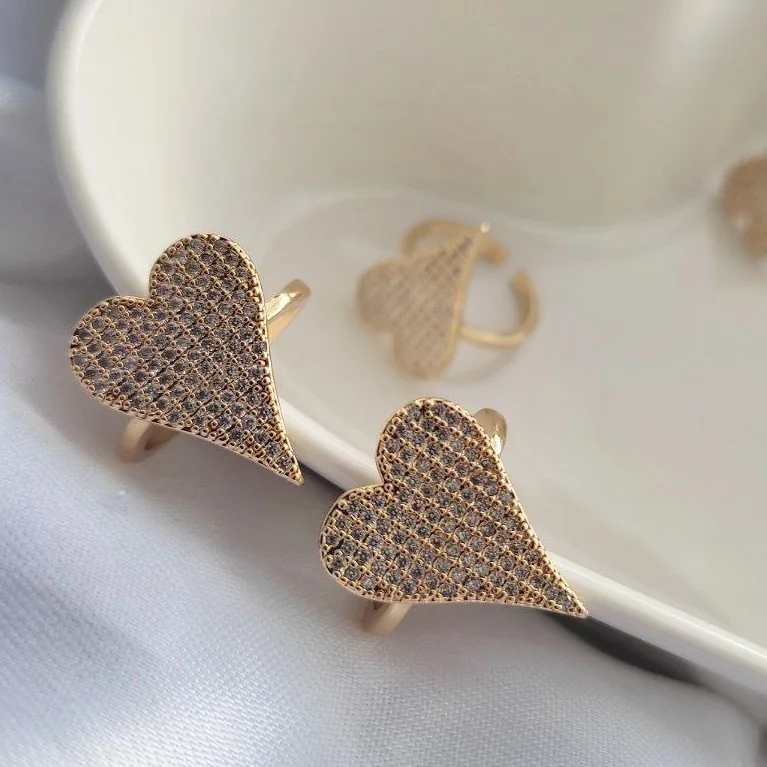 Anillo ajustable corazón grande 